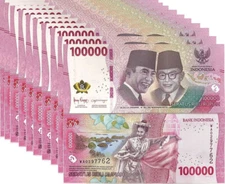 1 MILLION INDONESIA RUPIAH    10x 100000  Verified Authentic & Guaranteed w COA