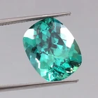AAA 17.00 Ct Natural Ceylon Blue Green Parti Sapphire Loose Cushion Cut Gemstone