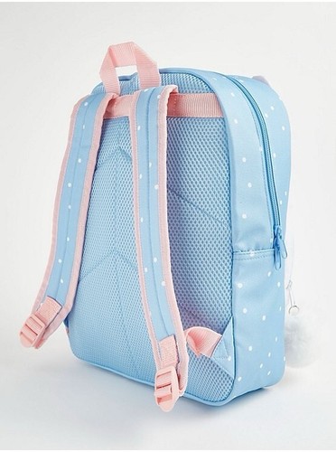BNWT George Asda Girls Blue Bunny Polka Dot Rucksack Backpack Bag Easter Gift - Picture 2 of 3