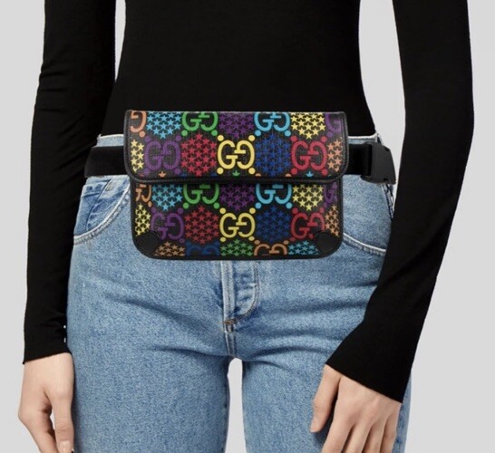 Gucci GG Psychedelic Print Coated Canvas Belt Bag Multicolor-image