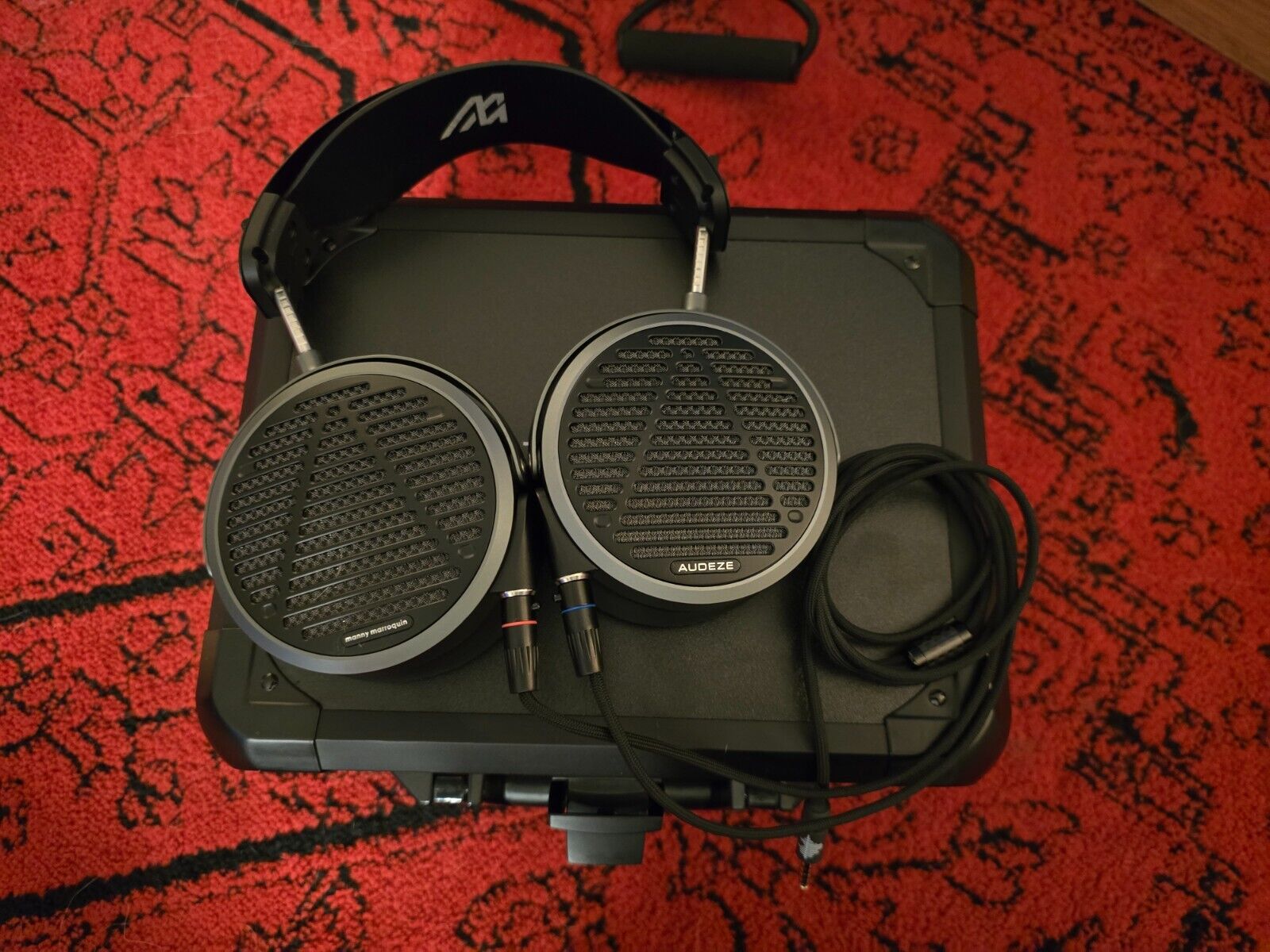 Audeze MM-500 Wired Open-Back Headphones - Black - Custom Hart Audio 4mm Cable