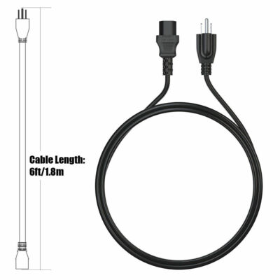 UpBright Cable De Alimentación De CA De 3 Pines Compatible Con Microsoft Xbox 360 3 Prong Power Line X Box 360 PS3 XBox Play Station 3 Con Muescas C15 Xbox 360 - Foto 9