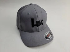 Heckler & Koch HK Logo Embroidered Flexfit Fitted Ball Cap Gray