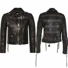 Diesel L Terry B Womens Jackets Biker Stylish Leather Coats Casual Racer Jackets