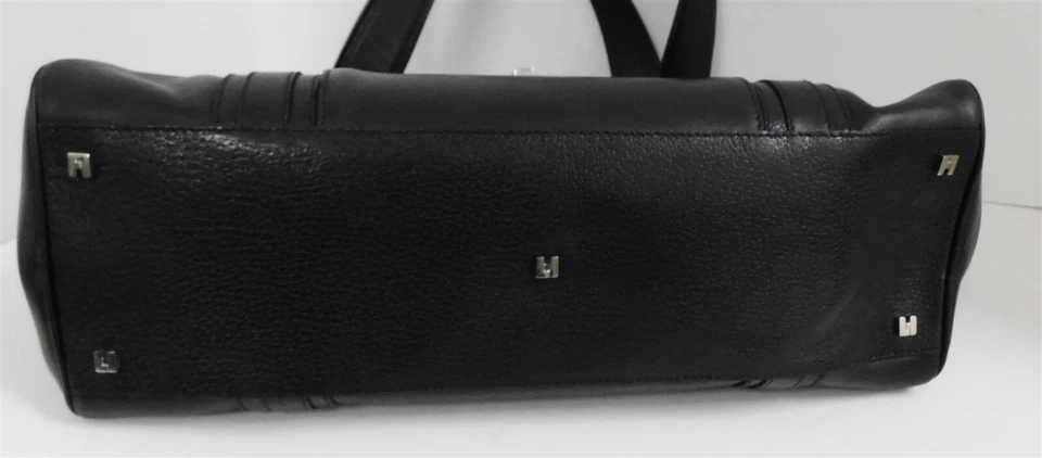 Lambertson Truex Black Leather Large Satchel Bag - Image 4 of 4