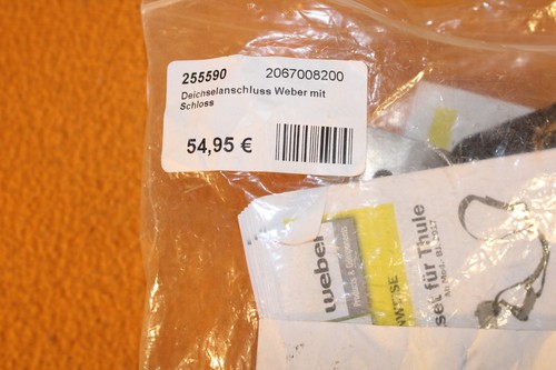 Weber Deichsel Anschluss DA.07.270.00 Thule Trapez Rohr mit Schloss - Bild 2 von 8