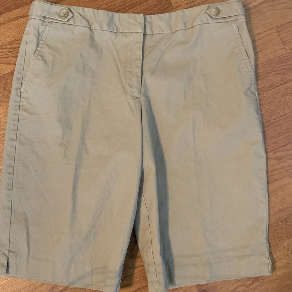 Pantalones Cortos GEORGE Caqui Chino Carga Mamá Algodón Nuevos sin Etiquetas Negocios Informales Talla 12 ❤️tb55 Foto 2 de 4