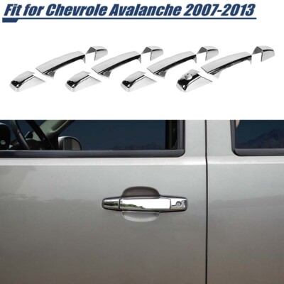   Chrome Outer Door Handle Cover Trim For Chevy Silverado Tahoe Suburban 2007-13