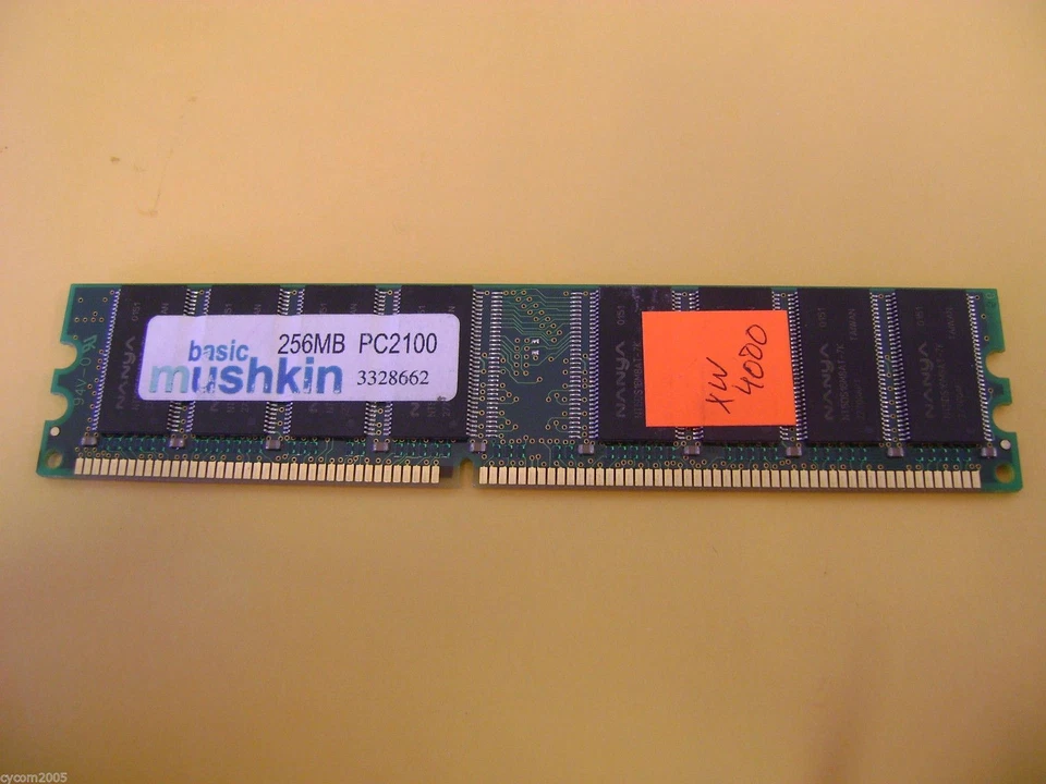 MUSHKIN 256MB PC2100 DDR MEMORY NT5DS16M8AT from HP Workstation XW4000 - Image 2 of 3
