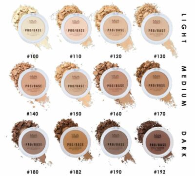 MUA PRO/BASE FULL COVER MATT GEPRESSTER PUDER ALLE FARBEN NEU & VEGAN