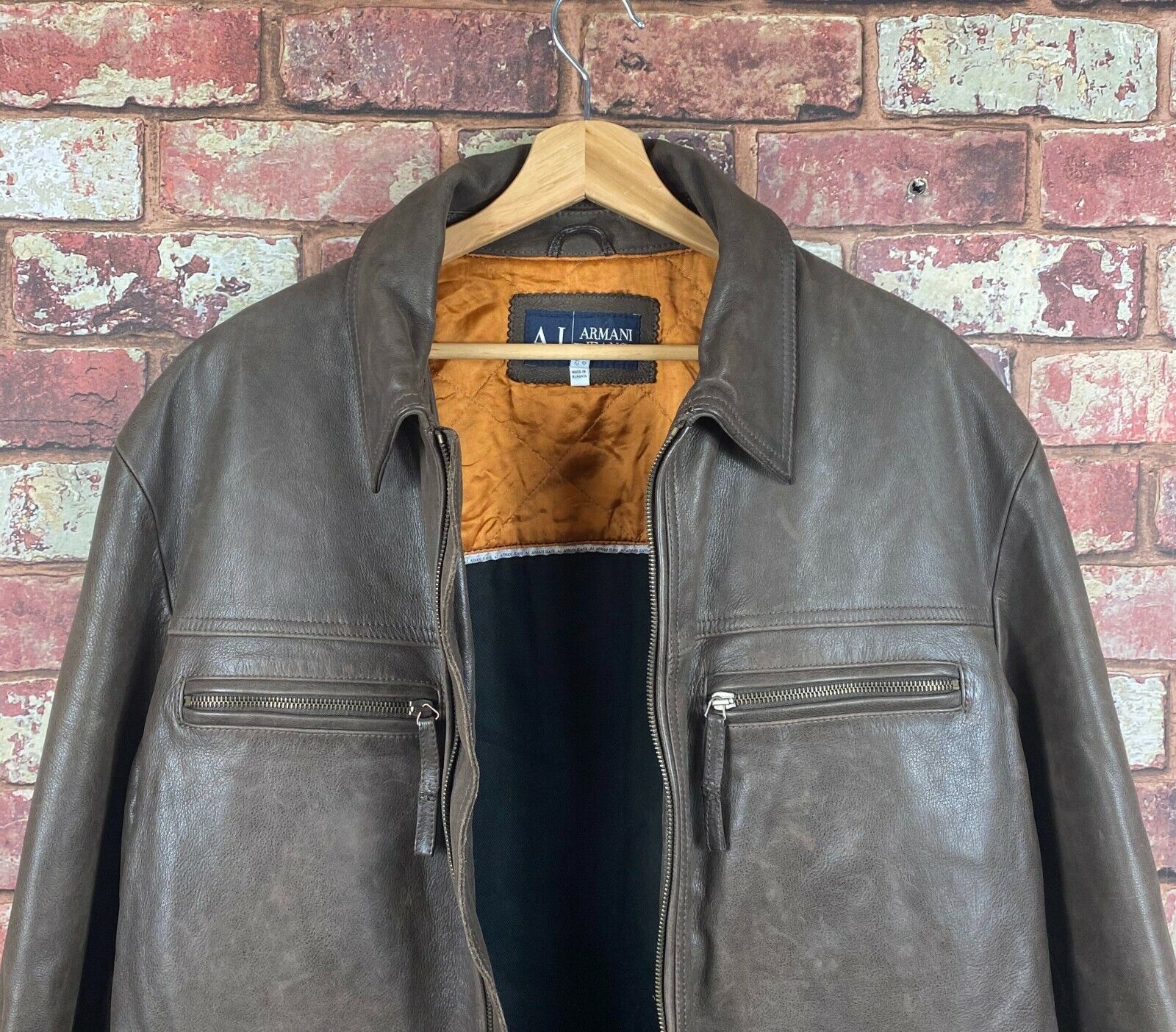 vacht gips boot Armani Jeans Mens Leather Jacket Medium J308 | eBay
