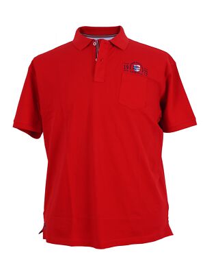 Pique Poloshirt von Redfield in großen Größen, rot