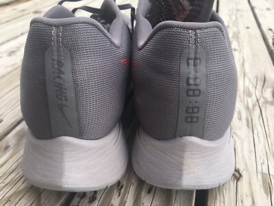 Nike Zoom Fly Athletic Lace Up Shoe Mens Size 12.5 880848-004 Gray Pink Nike Zoom Fly 3 Thunder Grey for Sale | Authenticity  main image 4