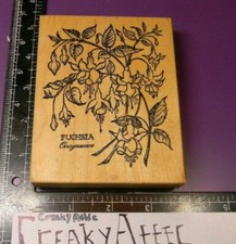 PSX K-1189 FUCHSIA FLOWER PLANT RUBBER STAMP RETIRED RARE CREAKYATTIC