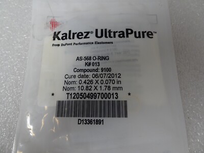 Kalrez Ultra Pure AS-568 O-Ring K#013 Compound: 9100