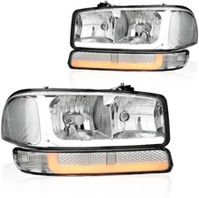 DimFlux LED DRL Headlight, Headlights Assembly Kit Compatible with 1999-2007 