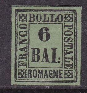 ROMAGNA ^^ 1859  RARER  sc#7 hinged    IMPERF  CLASSIC $560.00@xxxxxdco33797roma