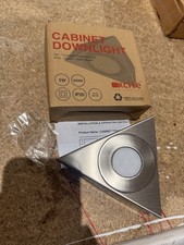 Xcite LED Triangular Cabinet Light 3w Kitchen Cupboard Satin Nicel Downlight 