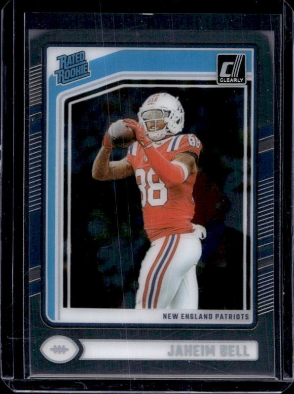 2024 Panini Clearly Donruss Jaheim Bell Rated Rookie #91 Patriots