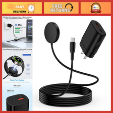 Magnetic USB-C Fast Charger Cable for Galaxy Watch 8/7/6/5/4, 25W Dual Port