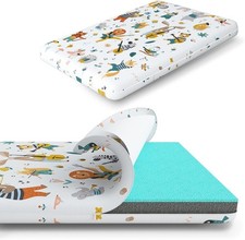 Pack n Play Mattress,Mesh Detachable Breathable  Machine Washable Cover, Dual-S