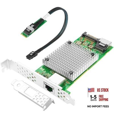 10 Gigabit M.2 to RJ45 NIC, Intel 82599 Controller, Single-Port RJ45, M Key,
