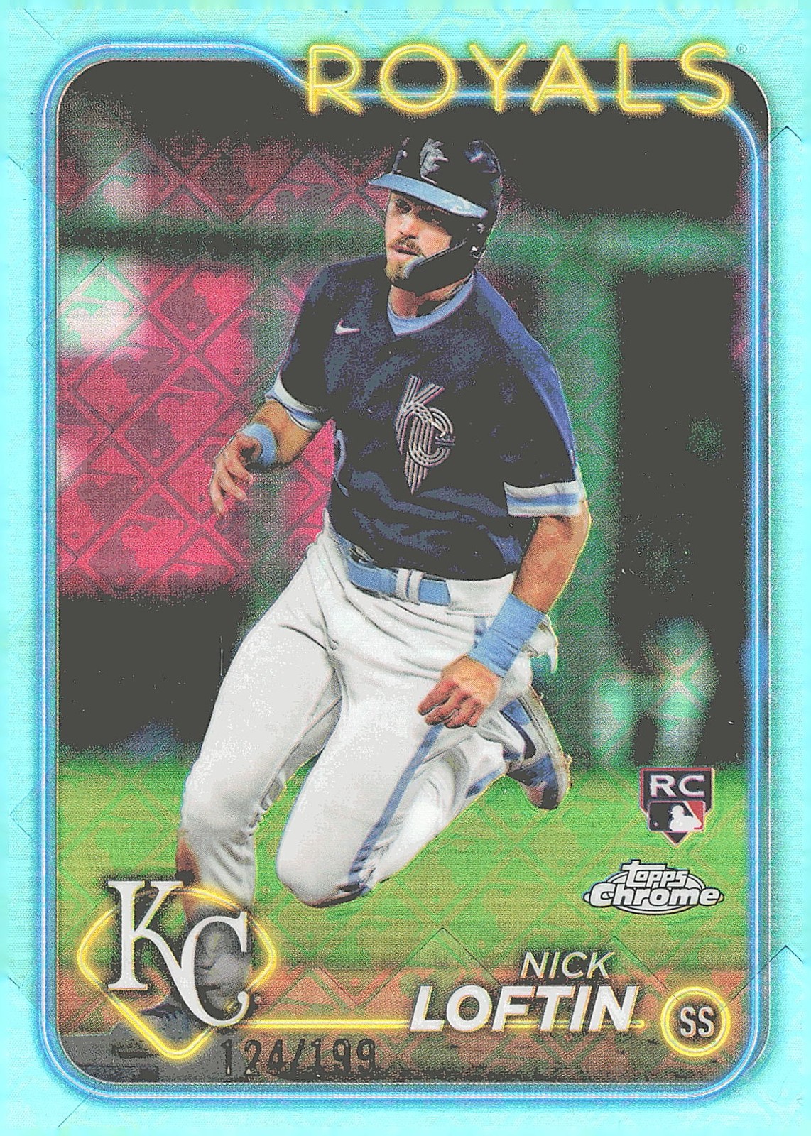 2024 Topps Chrome #183 Nick Loftin Aqua Refractors #/199