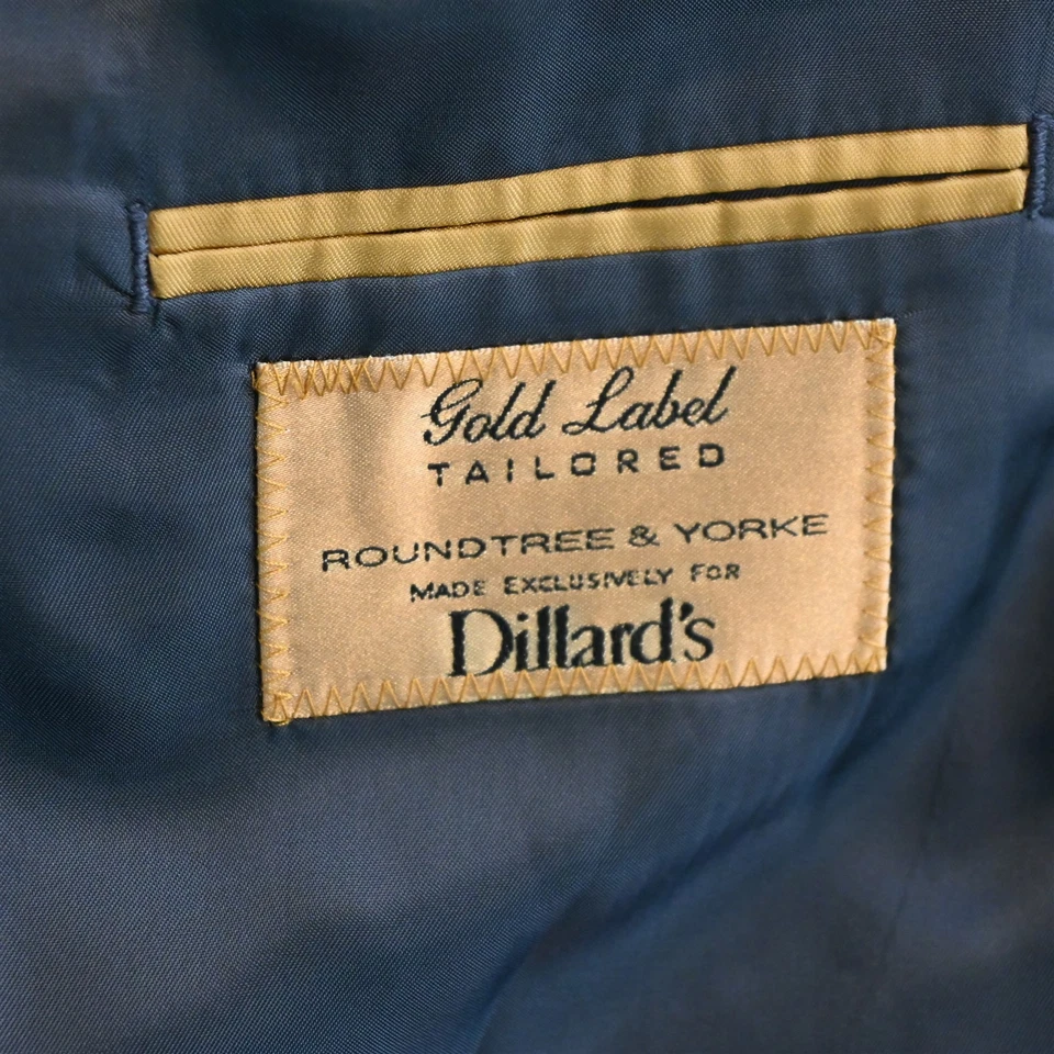 Roundtree Yorke 42L 36x36 Gris Piel de Tiburón 100% Lana Hombres Chaqueta Pantalones Traje Foto 4 de 4