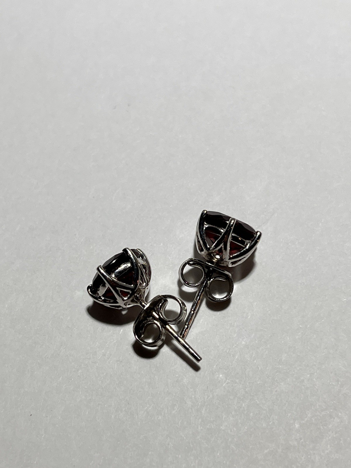 Sterling Silver 925 Ruby Lab Created  Stud Earrin… - image 4