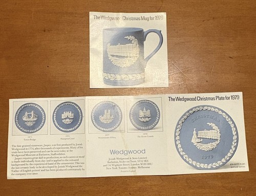 Vintage Wedgwood Jasperware 8” Christmas Collector Plate Lot 1969-1988 19 Plates - Picture 20 of 24