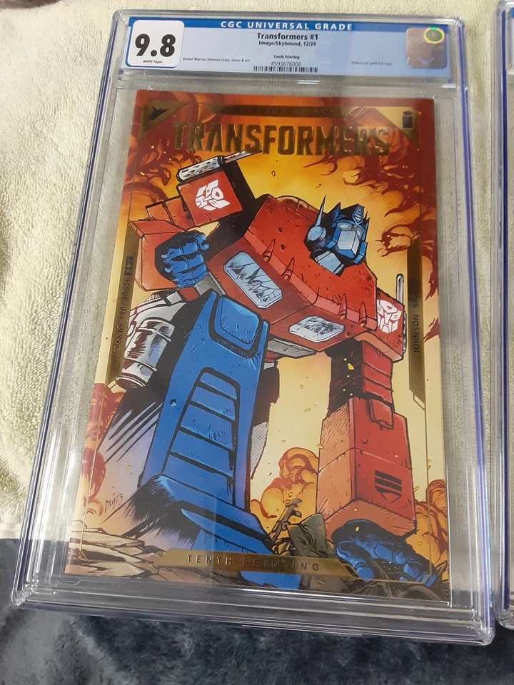 Transformers #1 CGC 9.8 10-й принт оба варианта золотой фольги - Изображение 2 из 4
