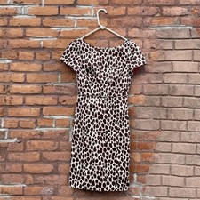 J. Crew Animal Print Dress Bi-Stretch Cotton