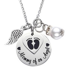 Miscarriage Gifts For Mothers Memorial Necklace For Mommy of an Angel Sympathy W