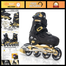 Adjustable Inline Skates for Kids, 4 Sizes, PU Flashing Wheels, High-Performance