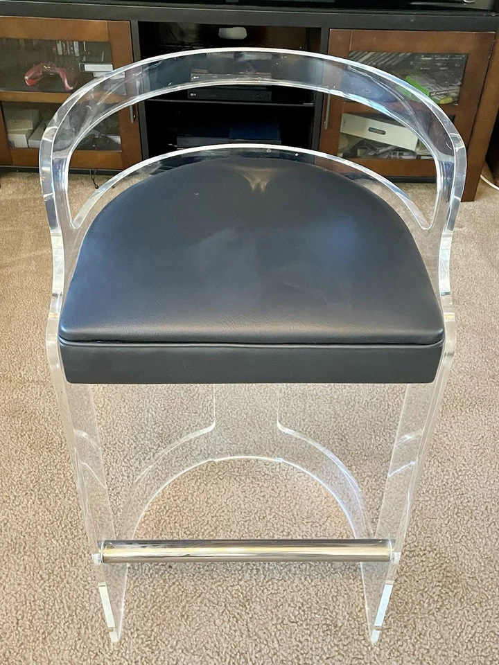 Hill Manufacturing Co. Nueva York • Taburetes de bar acrílicos vintage de mediados de siglo Foto 4 de 4