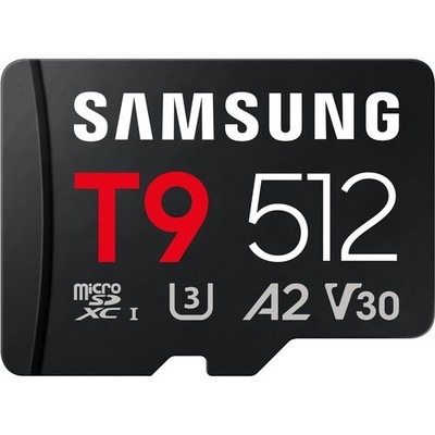 Samsung T9 512GB MicroSDXC 1 Class 10 UHS-I U3 A2 V30 Memory Card
