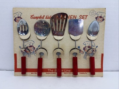 Vintage Campbell Kids Soup Kitchen Play Set Bakers Line NIP