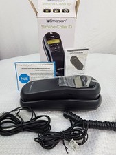 Emerson Slimline Caller ID Corded Home Phone EM2517 Big Buttons Speed Dial Flash
