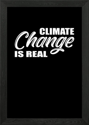 Gerahmtes Wandbild Poster Leinwanddruck Bild Klimawandel ist real