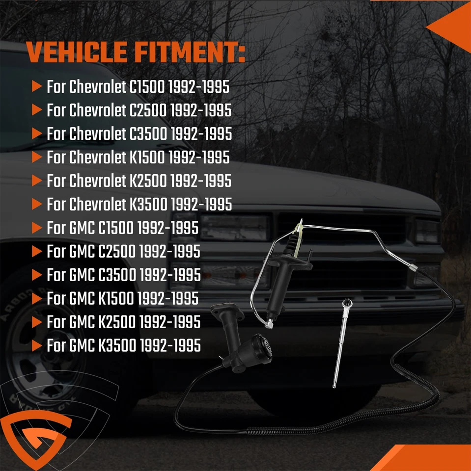 Kit maestro esclavo línea embrague EE. UU. para Chevrolet GMC C1500 C2500 C3500 1992-1995 Foto 2 de 4