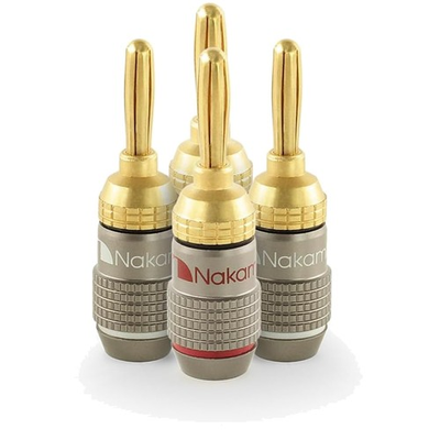 #ad FanLock Excel 24k Gold Banana Plugs 10 AWG to 18 AWG 4 Pcs Quick Connector $23.38