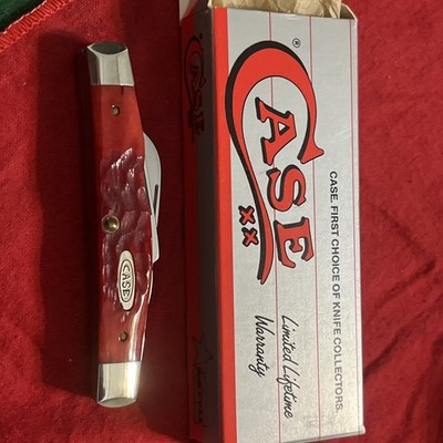 1994 CASE XX DR 64052 SS CONGRESS KNIFE 4 BL JIGGED DARK RED BONE. BNIB.