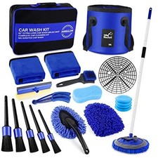 21Pcs Car Wash Kit,62" Car Wash Brush Mop with Long Handle,Car Cleaning