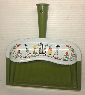 Vintage JV Reed dust pan USA steel metal home farmhouse decor 1970’s retro