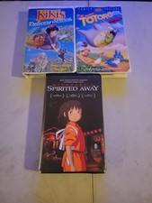 Bundle Lot Of 3 Ghibli VHS Tapes(Totoro, Kiki...