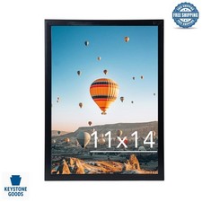 Black 11x14 Wall Photo Frame with Plexiglass, Modern  Safe