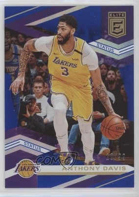 2019-20 Donruss Elite Status Text Error Blue 10/99 Anthony Davis #77 07d9