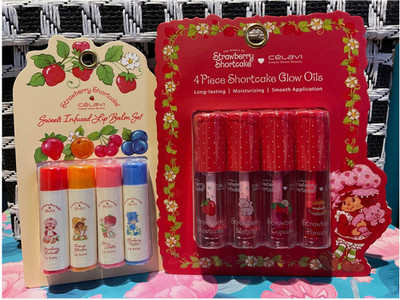 STRAWBERRY SHORTCAKE x Celavi Beauty Lip Balm & Glow Oils Set Bundle