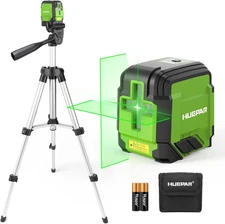 Laser Level with Tripod, HUEPAR 98Ft Self Leveling Laser Level Green Line Laser 