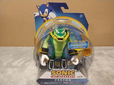 Jakks Pacific SONIC The Hedgehog VECTOR 4'' Figure w/ Accessory ~NEW